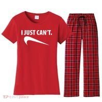 I Just Can't Funny Parody Women's Flannel Pajama Set thumb 0