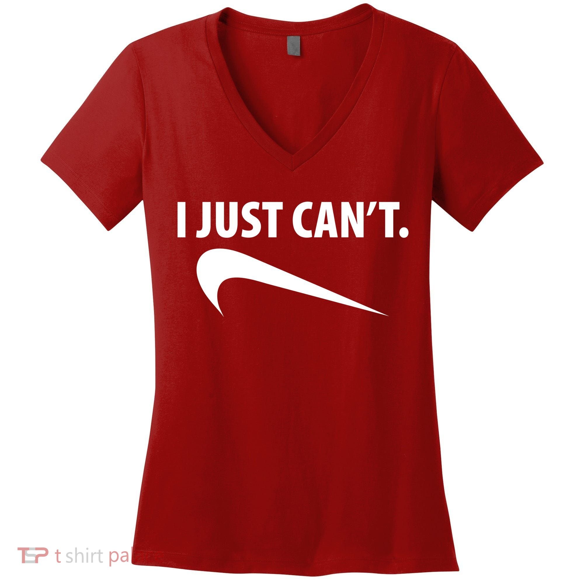 I Just Can't Funny Parody Women's V-Neck T-Shirt