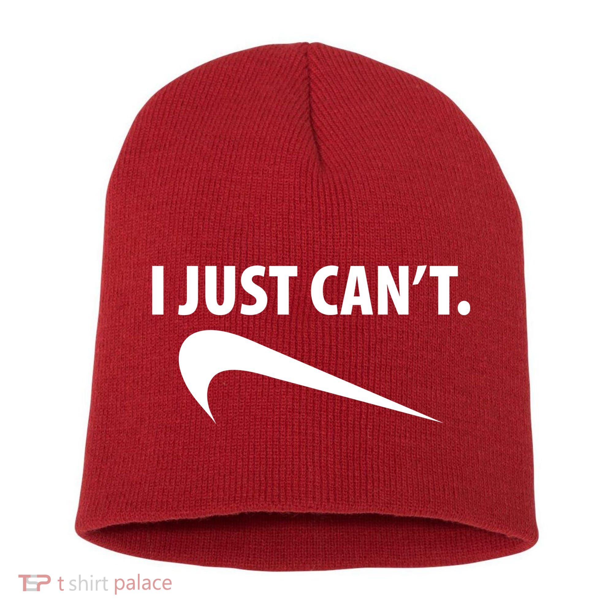 I Just Can't Funny Parody Short Acrylic Beanie