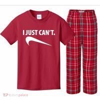 I Just Can't Funny Parody Kids Plaid Pajama Set thumb 0
