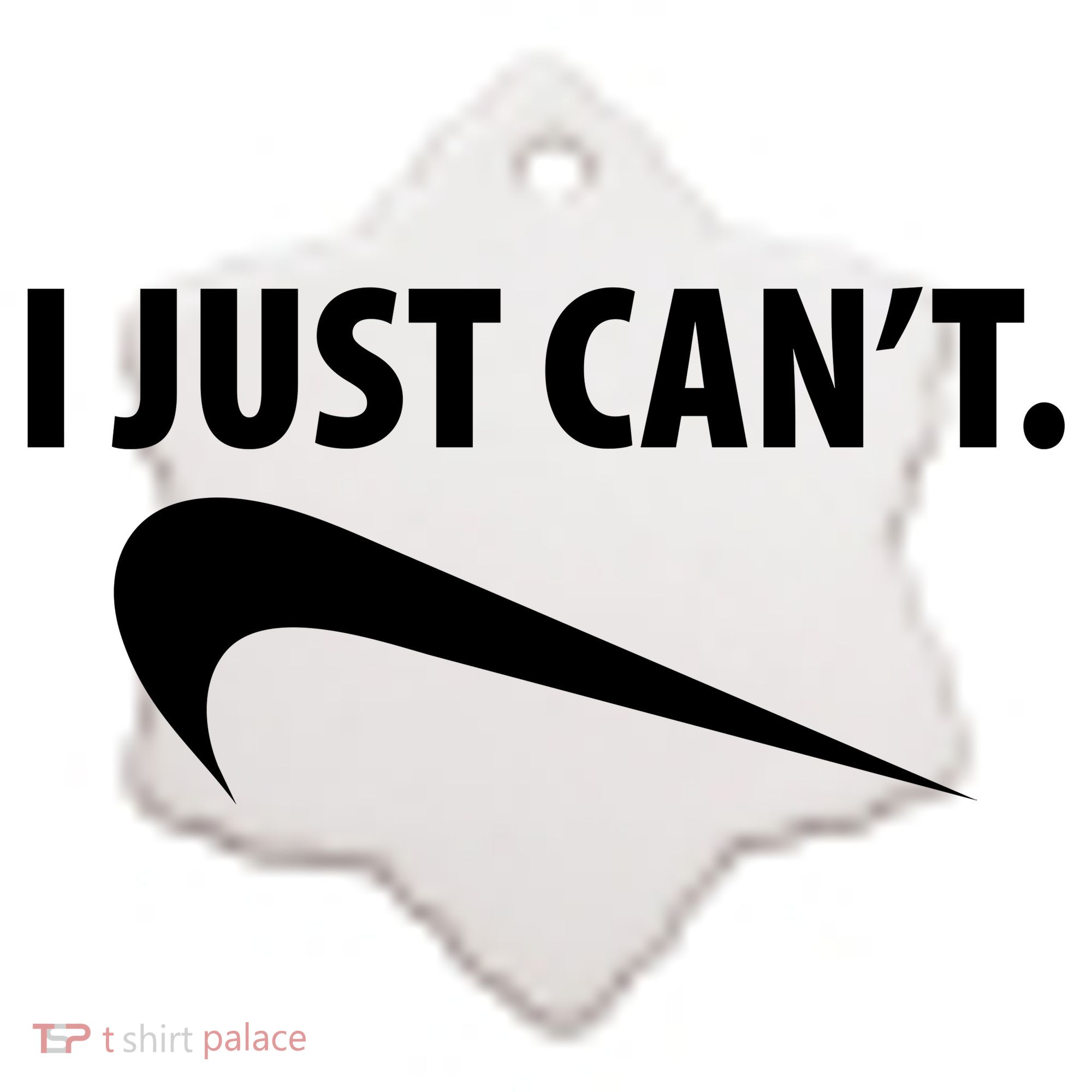 I Just Can't Funny Parody Ceramic Ornament
