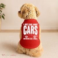 I Just Care About Cars and Maybe Like 4 People Doggie Tank thumb 2