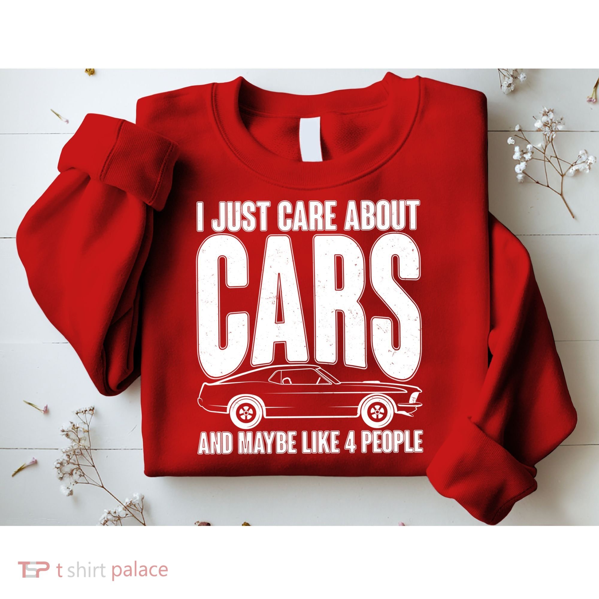 I Just Care About Cars and Maybe Like 4 People Sweatshirt