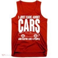 I Just Care About Cars and Maybe Like 4 People Tank Top thumb 0