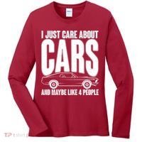 I Just Care About Cars and Maybe Like 4 People Women's Long Sleeve Shirt thumb 0