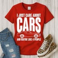 I Just Care About Cars and Maybe Like 4 People Women's T-Shirt thumb 3