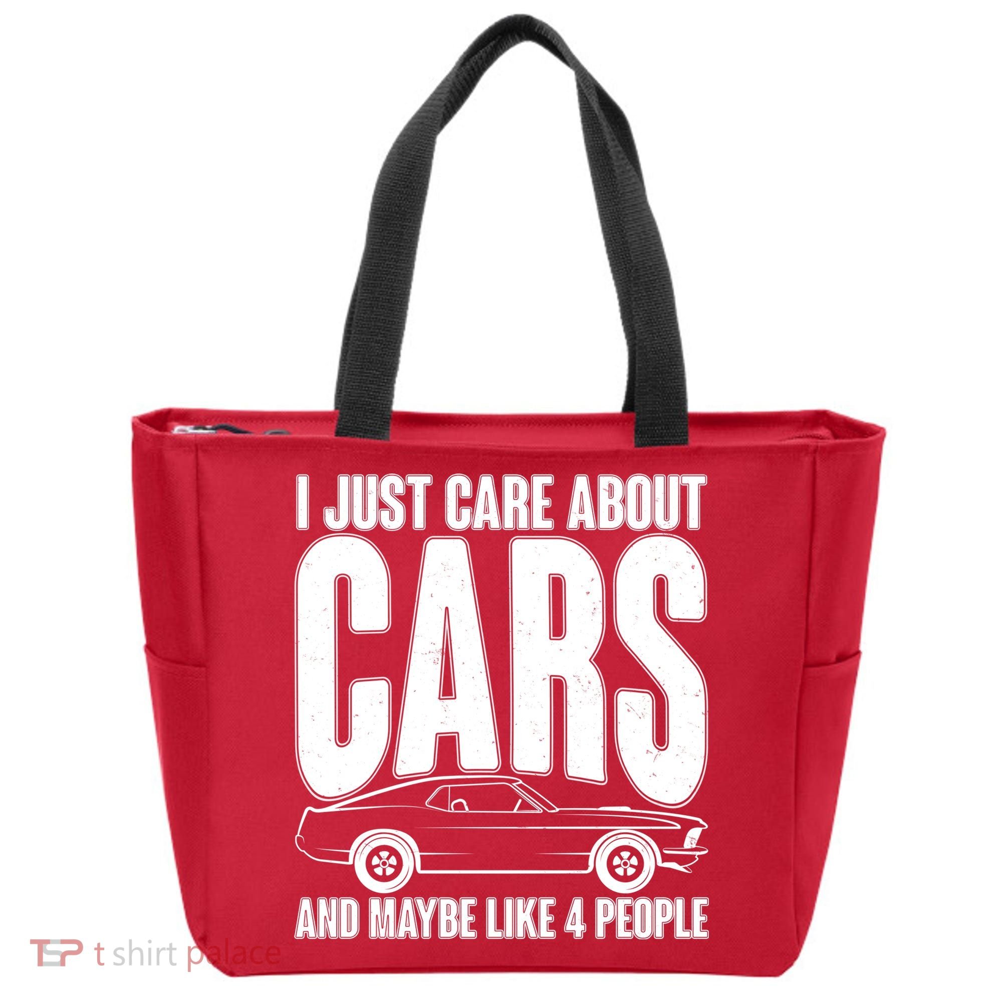I Just Care About Cars and Maybe Like 4 People Tote Bag