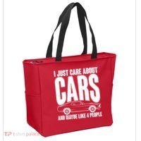 I Just Care About Cars and Maybe Like 4 People Tote Bag thumb 2