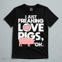 I Just Freaking Love Pigs OK T-Shirt thumb 5