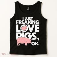I Just Freaking Love Pigs OK Tank Top thumb 2
