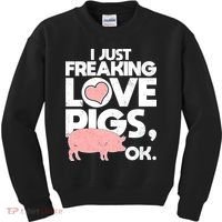 I Just Freaking Love Pigs OK Kids Sweatshirt thumb 0