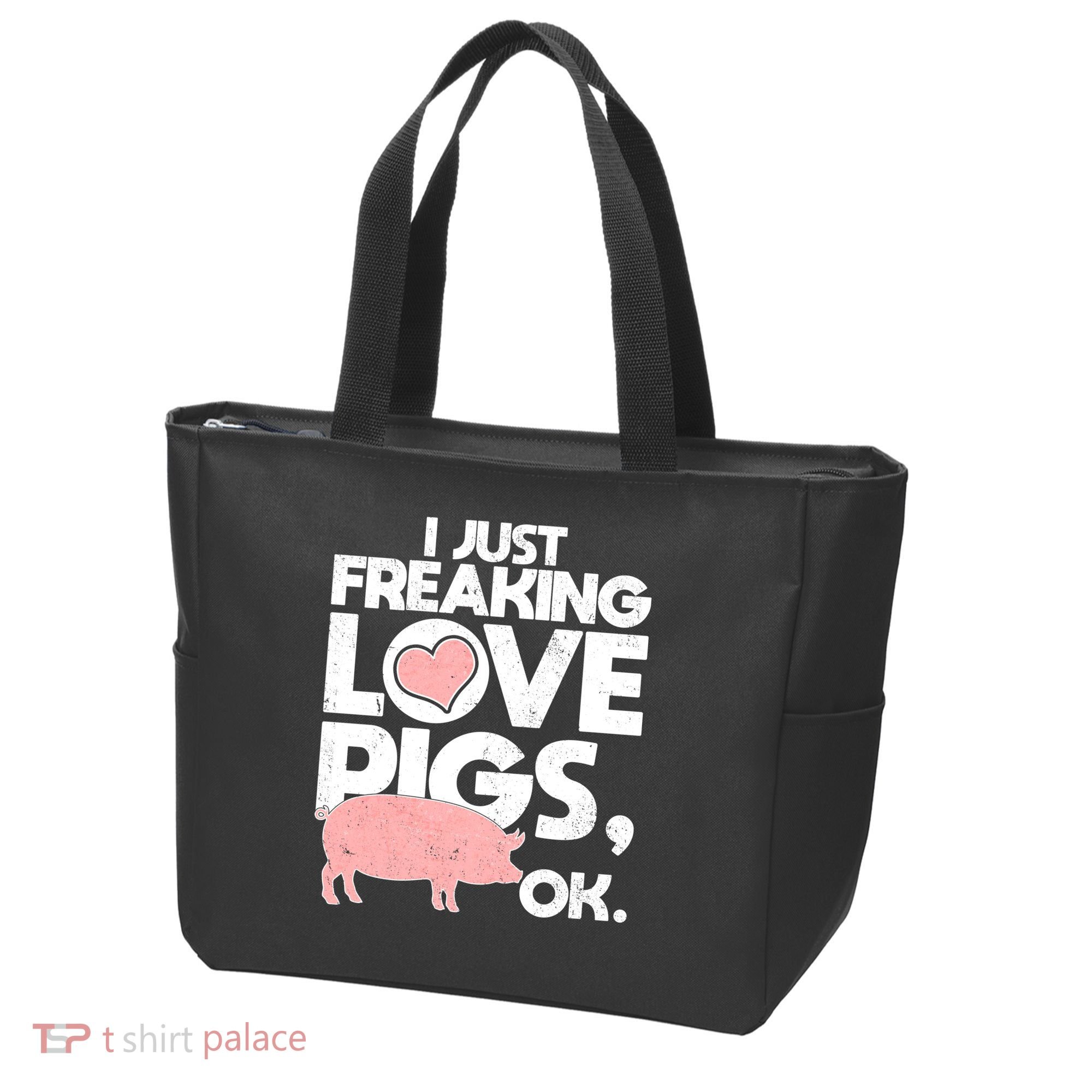 I Just Freaking Love Pigs OK Tote Bag