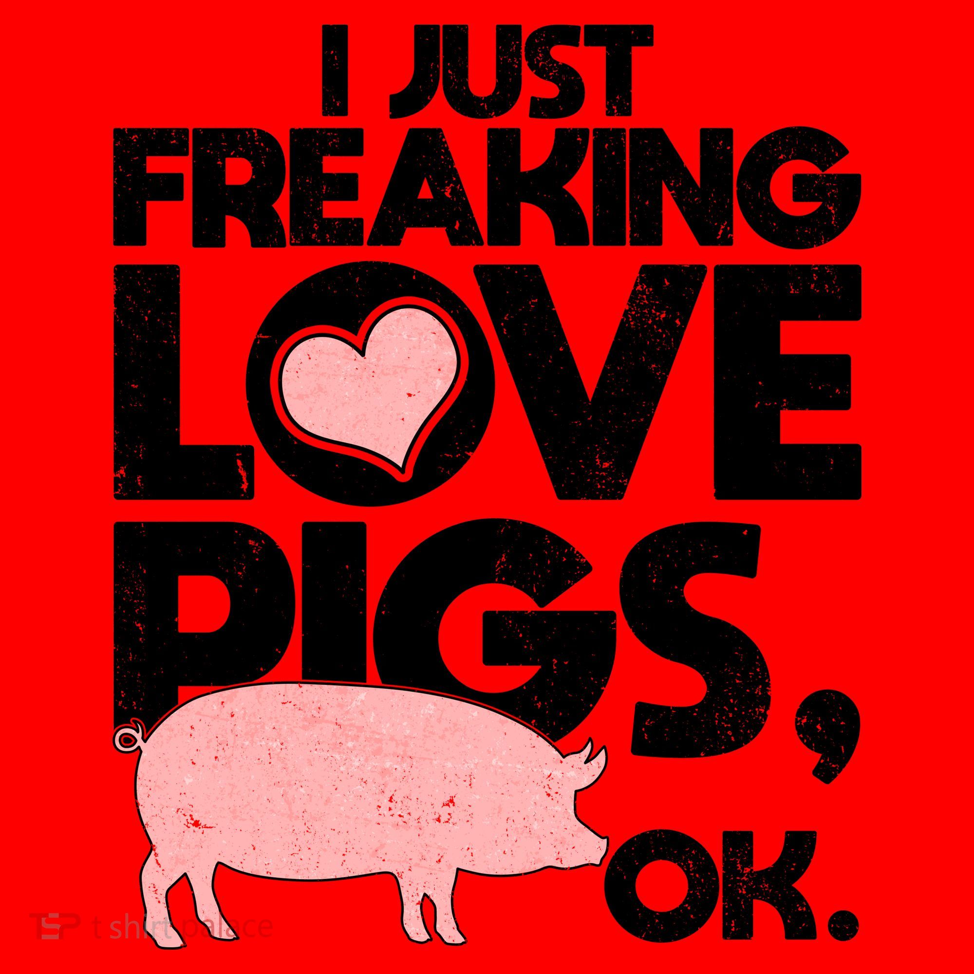 I Just Freaking Love Pigs OK Santa Hat