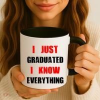 I Just Graduated I Know Everything Graduation Coffee Mug thumb 3