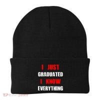I Just Graduated I Know Everything Graduation Beanie thumb 0