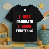 I Just Graduated I Know Everything Graduation Toddler T-Shirt thumb 3