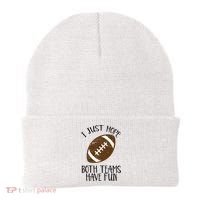 I Just Hope Both Teams Have Fun Football Beanie thumb 0