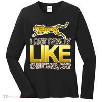 I Just Like Cheetahs Ok Women's Long Sleeve Shirt thumb 0