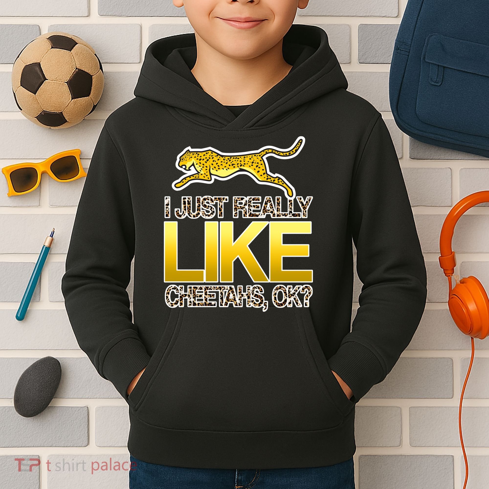 I Just Like Cheetahs Ok Kids Hoodie