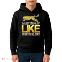 I Just Like Cheetahs Ok Kids Hoodie thumb 4