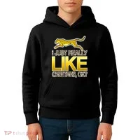I Just Like Cheetahs Ok Kids Hoodie thumb 4