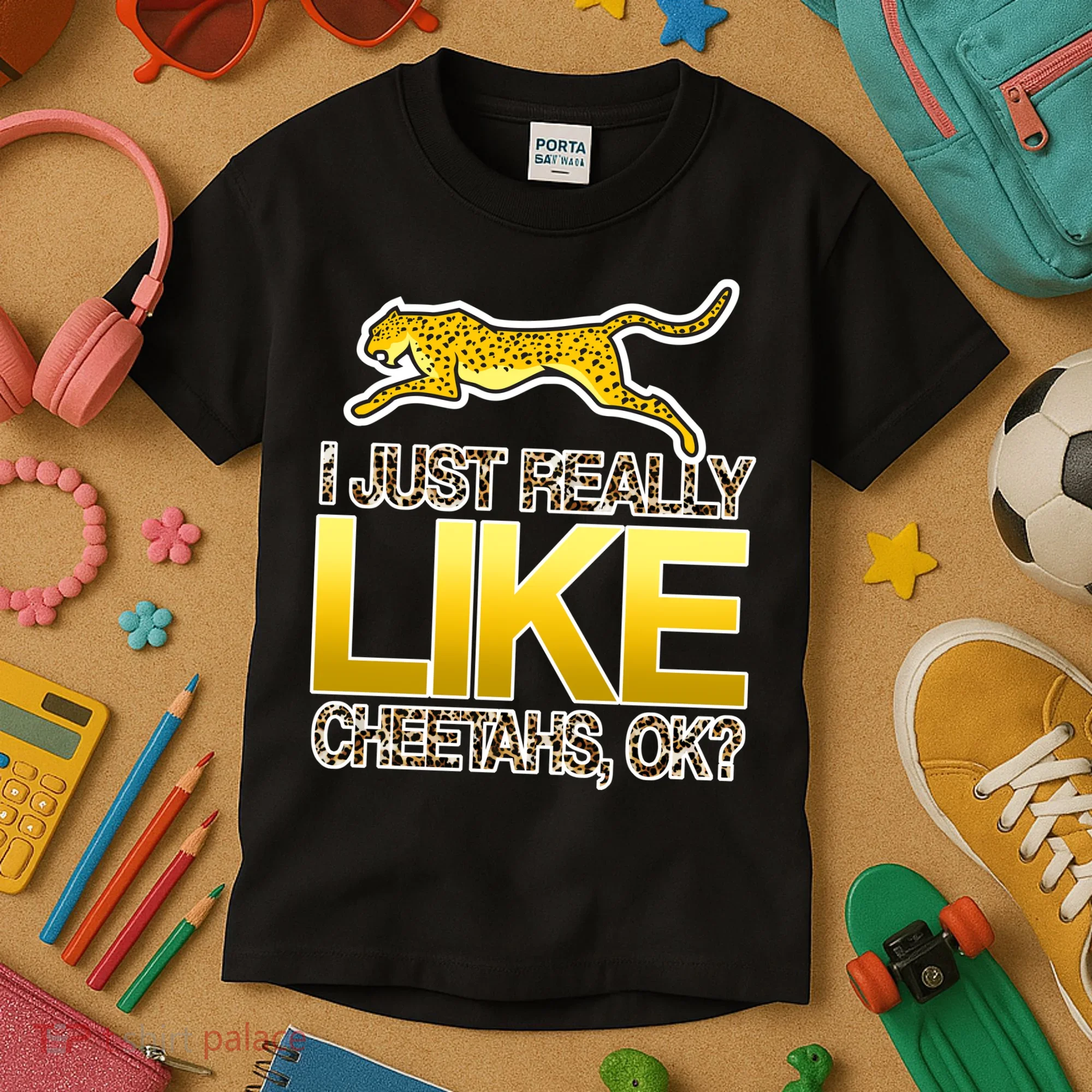 I Just Like Cheetahs Ok Kids T-Shirt