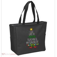I Just Like To Teach, Teachings My Favorite Tote Bag thumb 2