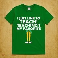 I Just like to Teach Teaching's My Favorite Elves T-Shirt thumb 5