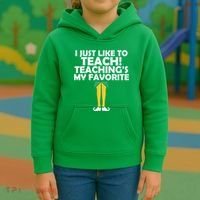 I Just like to Teach Teaching's My Favorite Elves Kids Hoodie thumb 3