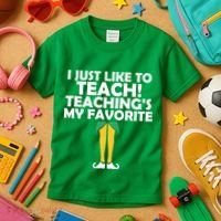 I Just like to Teach Teaching's My Favorite Elves Kids T-Shirt thumb 3