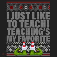 I Just Like To Teach Ugly Christmas Sweaters For Teachers Women's Sweatshirt thumb 2