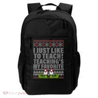 I Just Like To Teach Ugly Christmas Sweaters For Teachers Backpack thumb 0