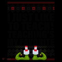 I Just Like To Teach Ugly Christmas Sweaters For Teachers Coffee Mug thumb 5