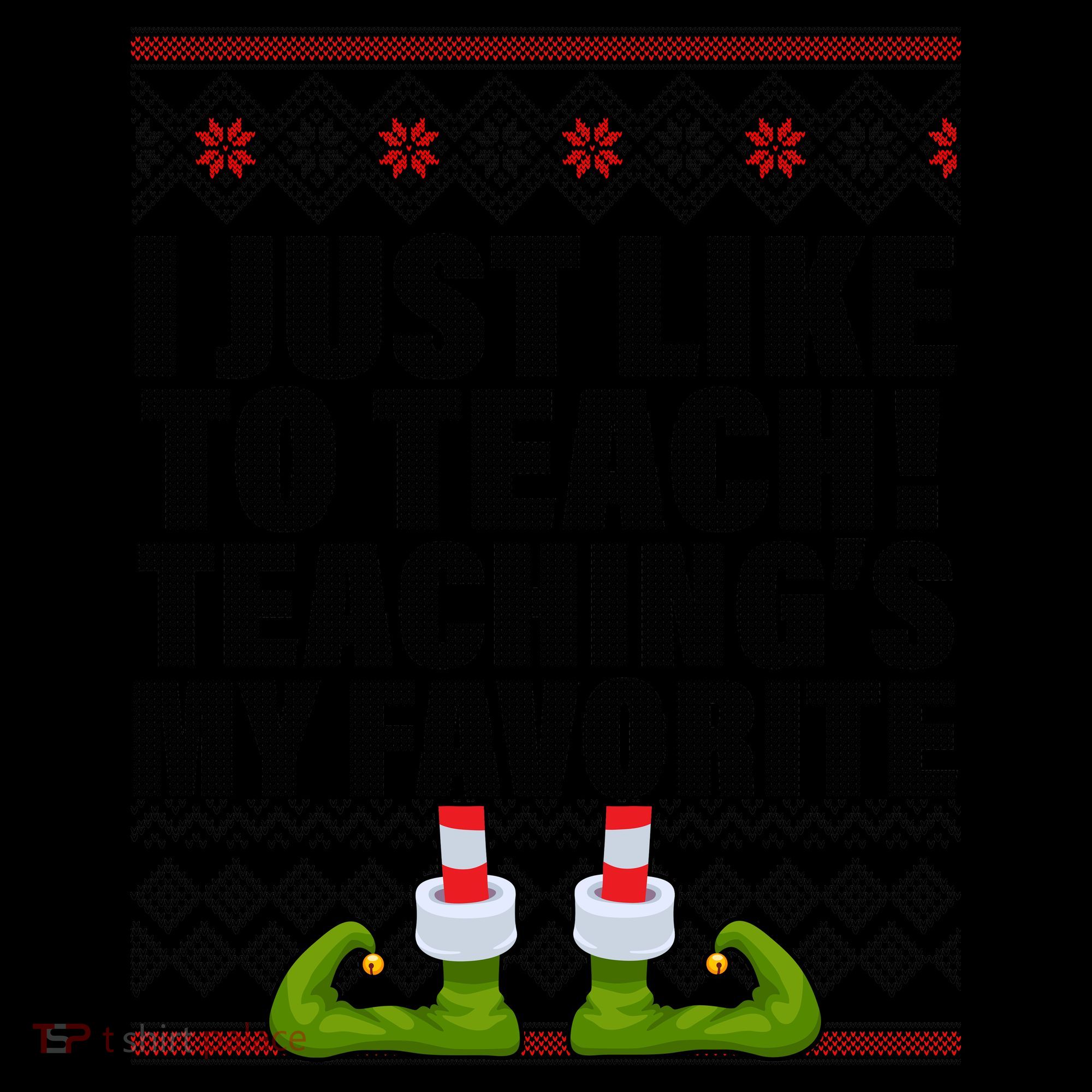 I Just Like To Teach Ugly Christmas Sweaters For Teachers Coffee Mug