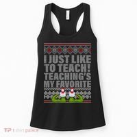 I Just Like To Teach Ugly Christmas Sweaters For Teachers Women's Tank Top thumb 0