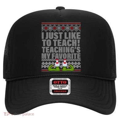 I Just Like To Teach Ugly Christmas Sweaters For Teachers Hat