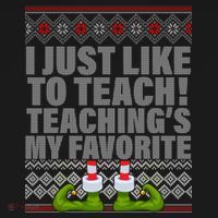I Just Like To Teach Ugly Christmas Sweaters For Teachers Tank Top thumb 6