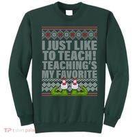 I Just Like To Teach Ugly Christmas Sweaters For Teachers Sweatshirt thumb 0