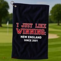 I Just Like Winning New England Golf Towel thumb 1