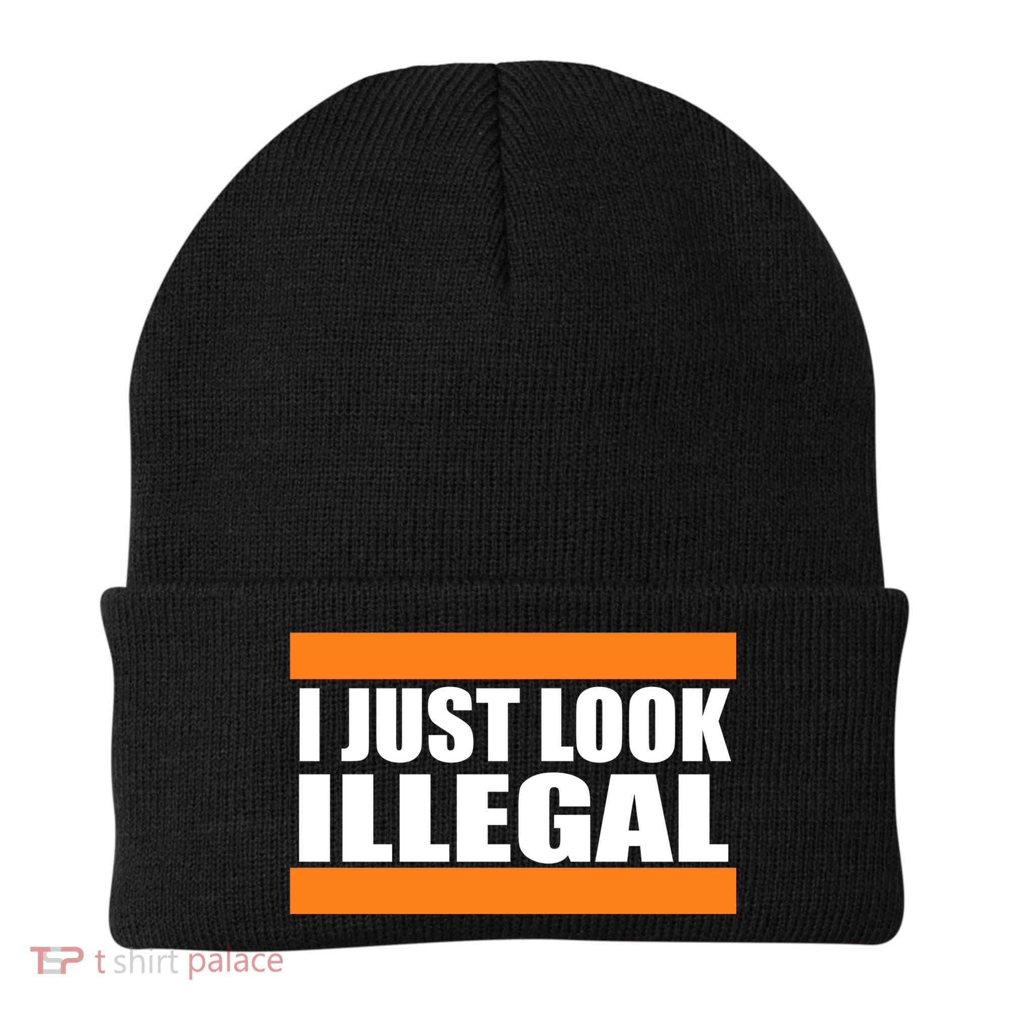 I Just Look Illegal Box Beanie