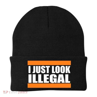 I Just Look Illegal Box Beanie