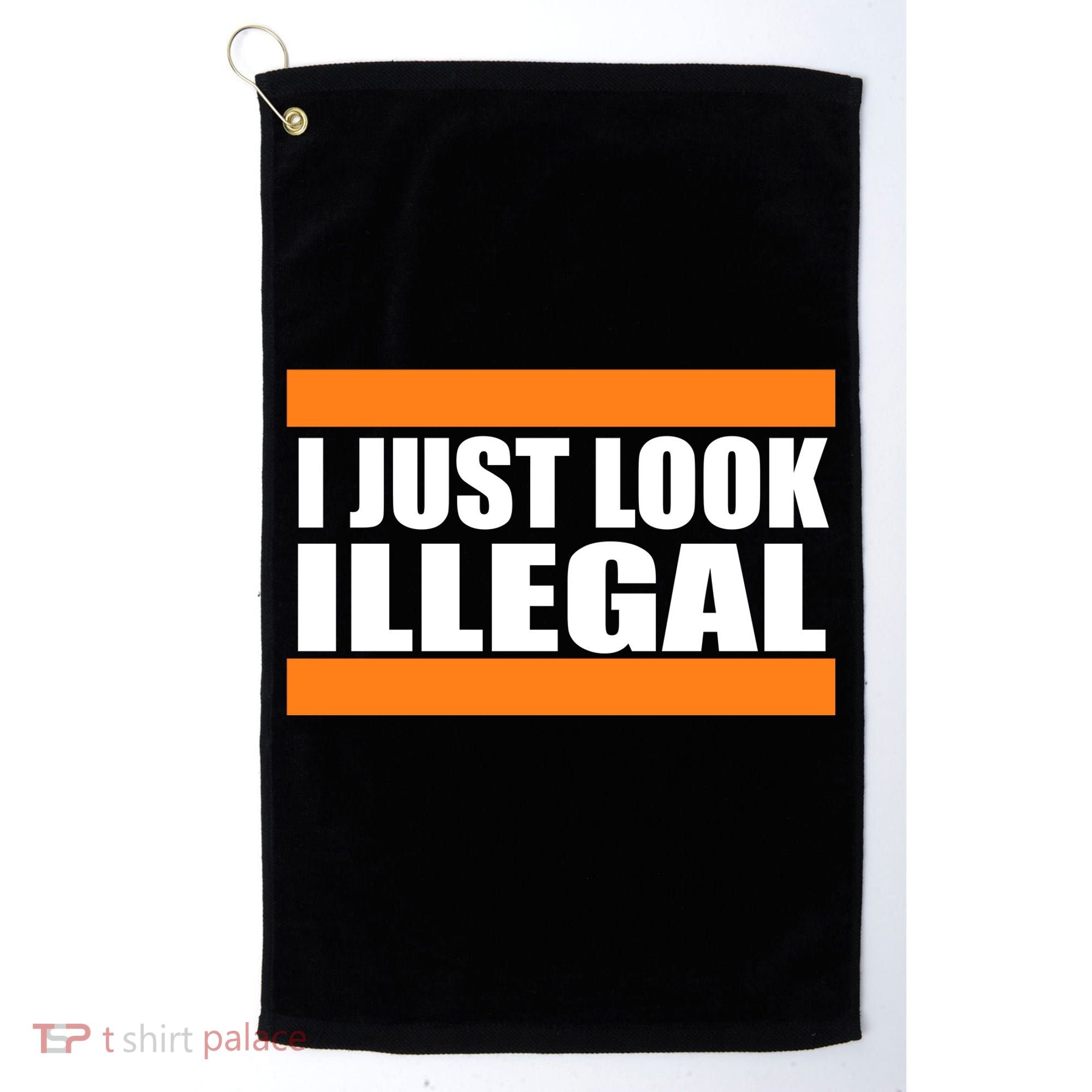 I Just Look Illegal Box Golf Towel