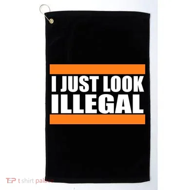 I Just Look Illegal Box Golf Towel