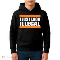 I Just Look Illegal Box Kids Hoodie thumb 4