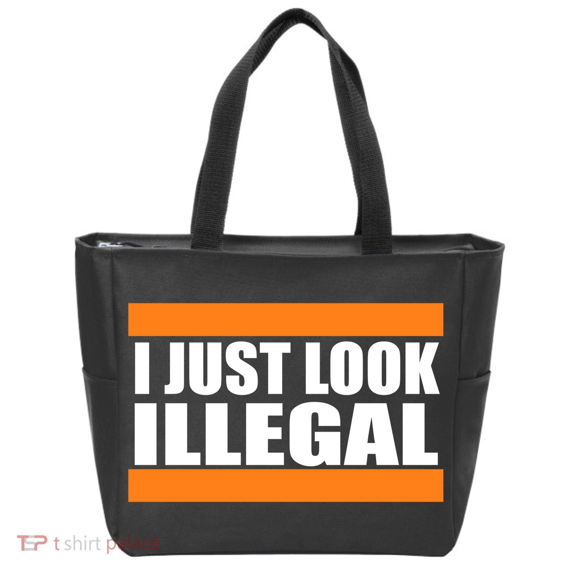 I Just Look Illegal Box Tote Bag