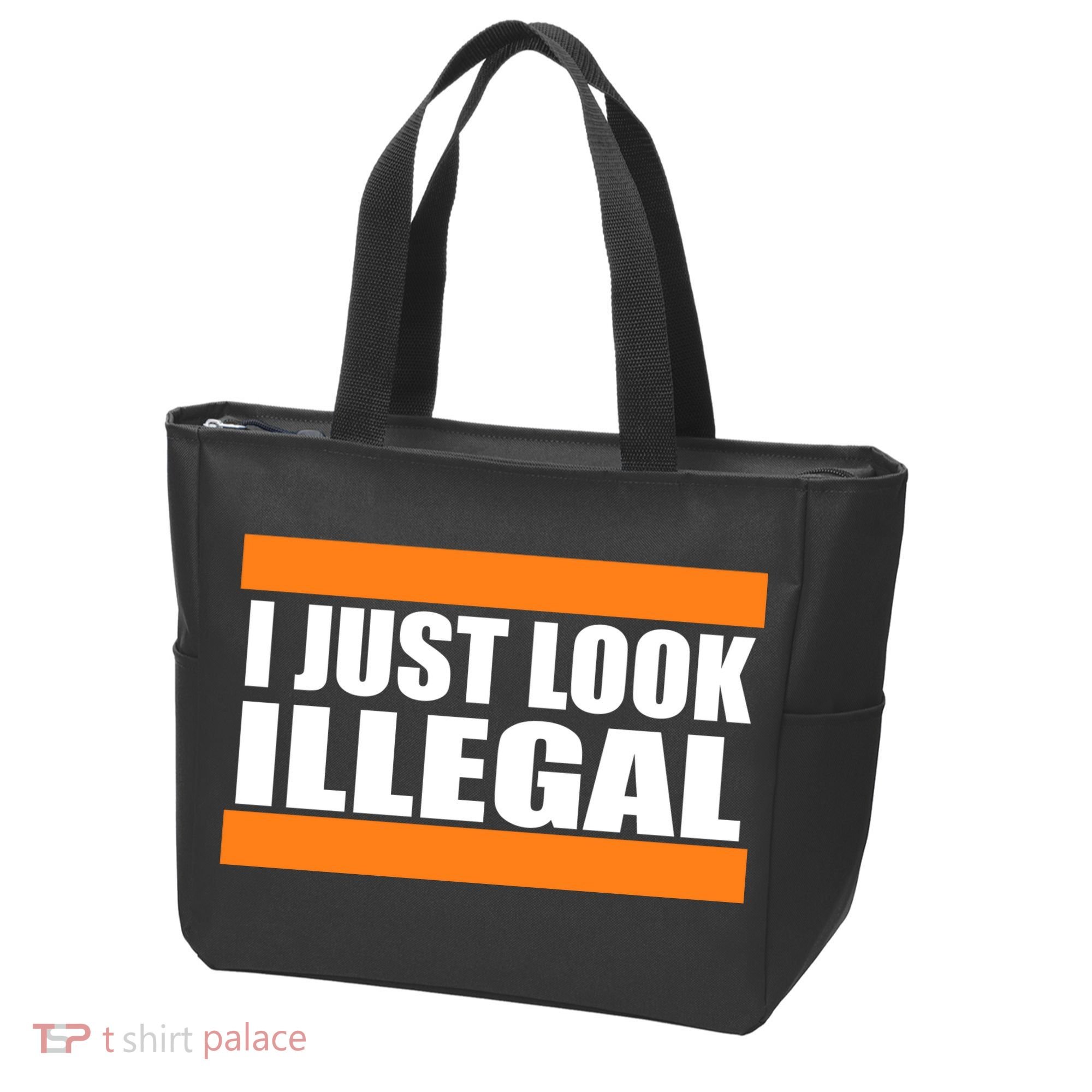 I Just Look Illegal Box Tote Bag