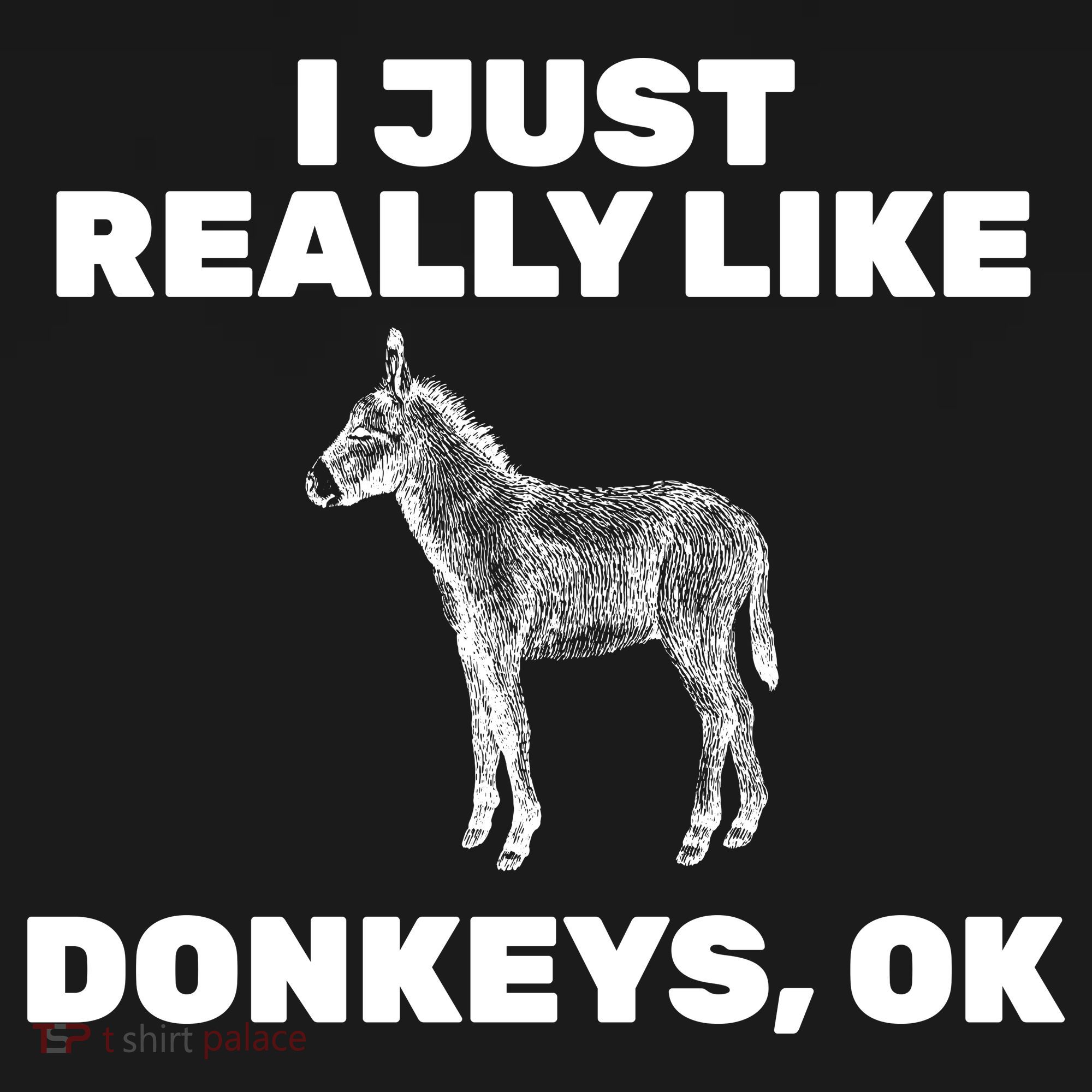 I Just Really Like Donkeys Ok USA-Made Doggie Bandana