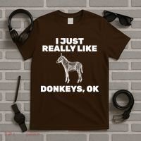 I Just Really Like Donkeys Ok T-Shirt thumb 5