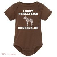 I Just Really Like Donkeys Ok Baby Bodysuit thumb 0