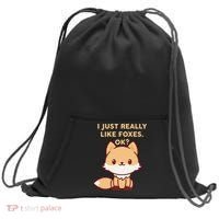 I Just Really Like Foxes OK Sweatshirt Cinch Pack Bag thumb 0